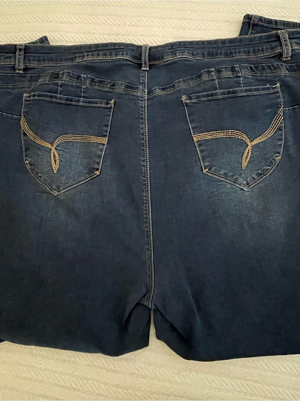 Dark Wash Ankle Length Jeans, plus size 26W - Picture 3 of 6